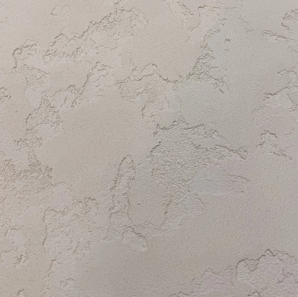 Hand-Trowelled, textured Oltre microcement finish, close up